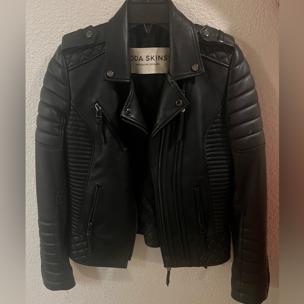Brand new boss skins real leather jacket